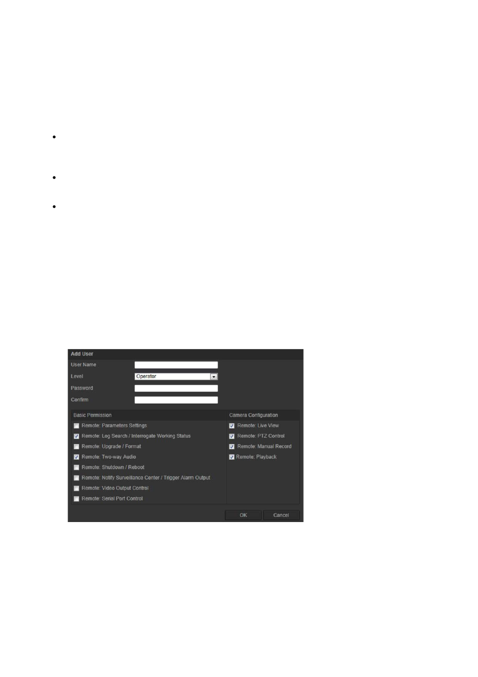 Adding and deleting users | Interlogix TruVision IP Open Standards Outdoor Cameras Configuration Manual User Manual | Page 36 / 47