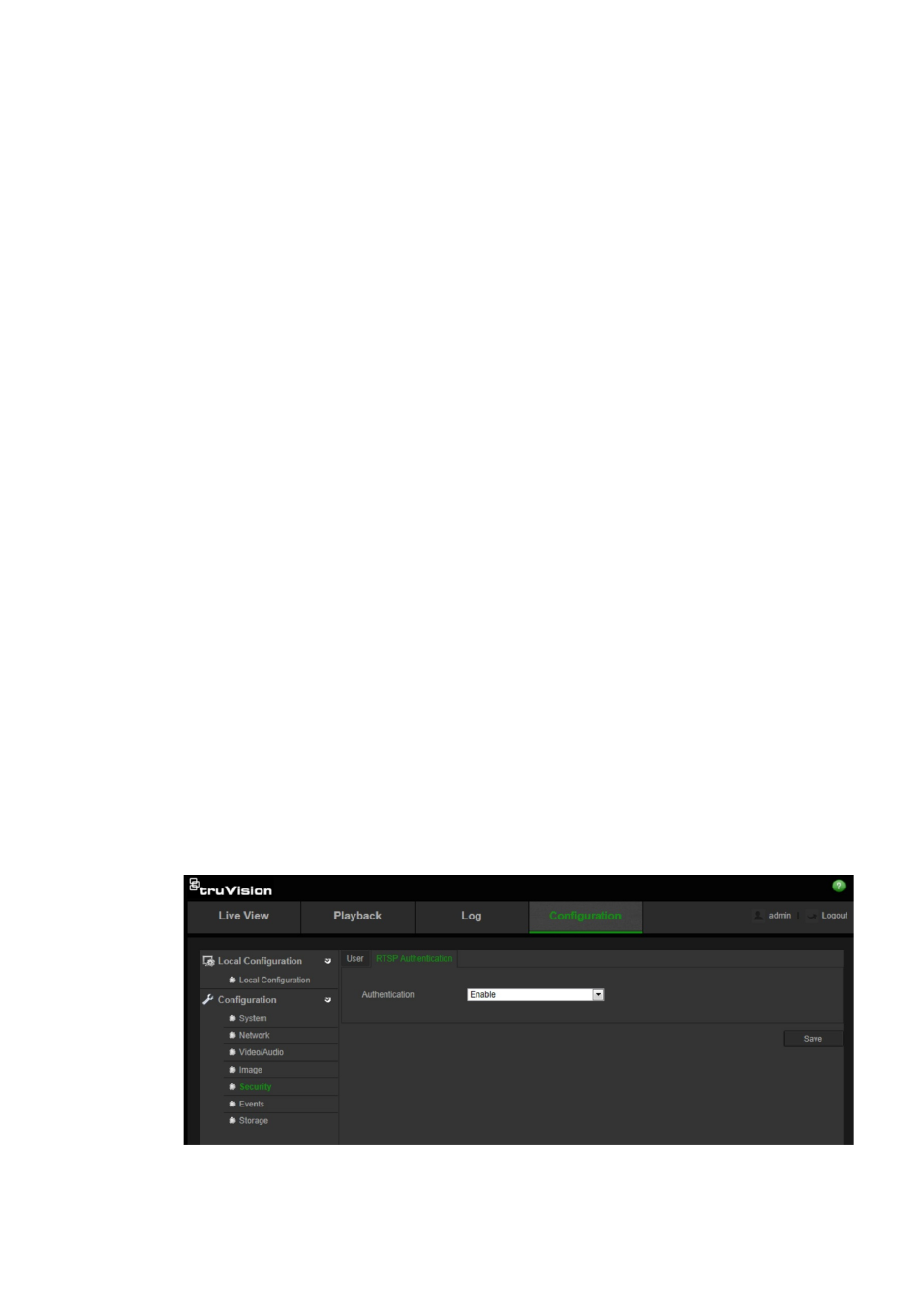 Defining rtsp authentication, Modifying user information | Interlogix TruVision IP Open Standards Outdoor Cameras Configuration Manual User Manual | Page 37 / 47