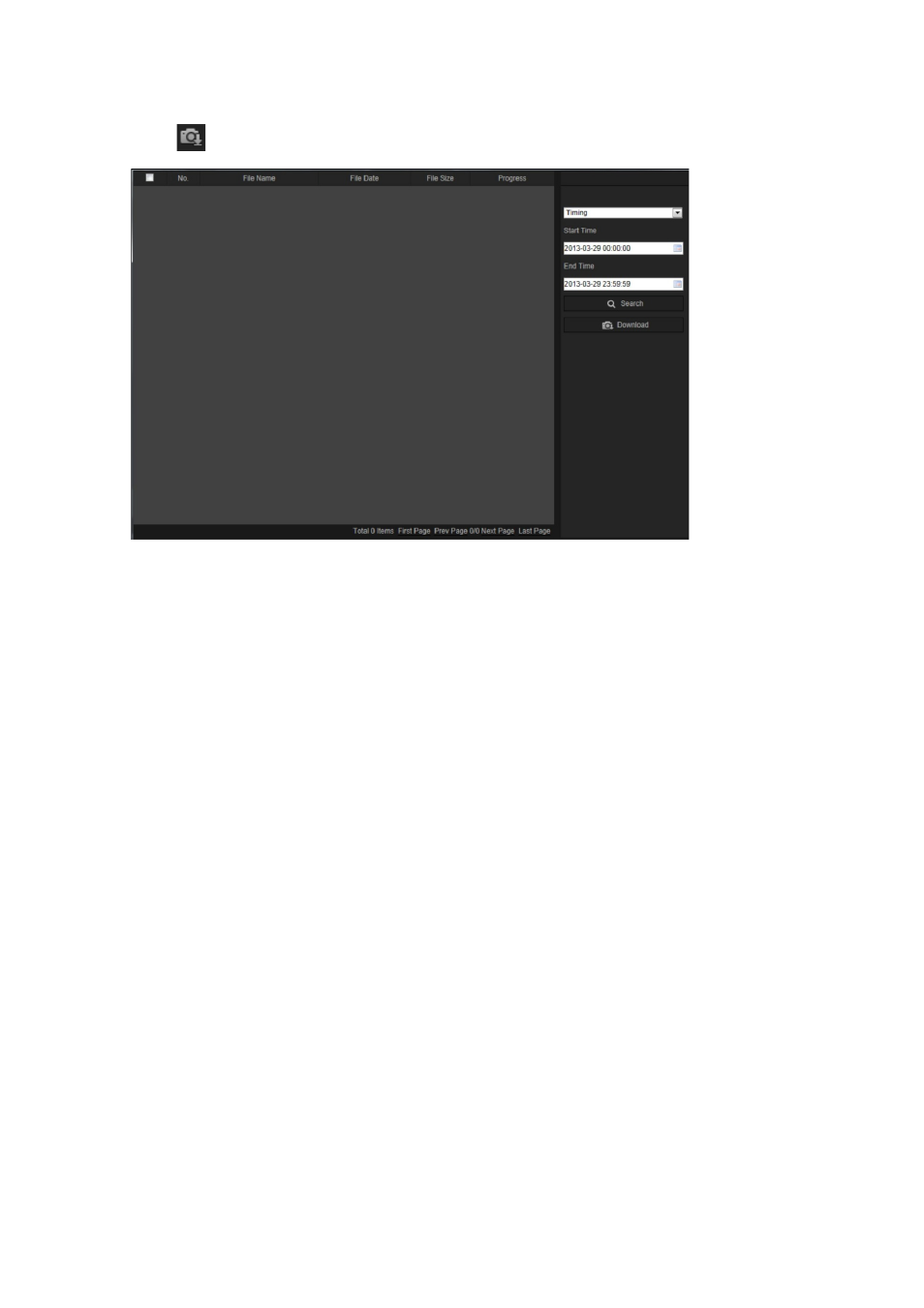 Searching event logs | Interlogix TruVision IP Open Standards Outdoor Cameras Configuration Manual User Manual | Page 44 / 47