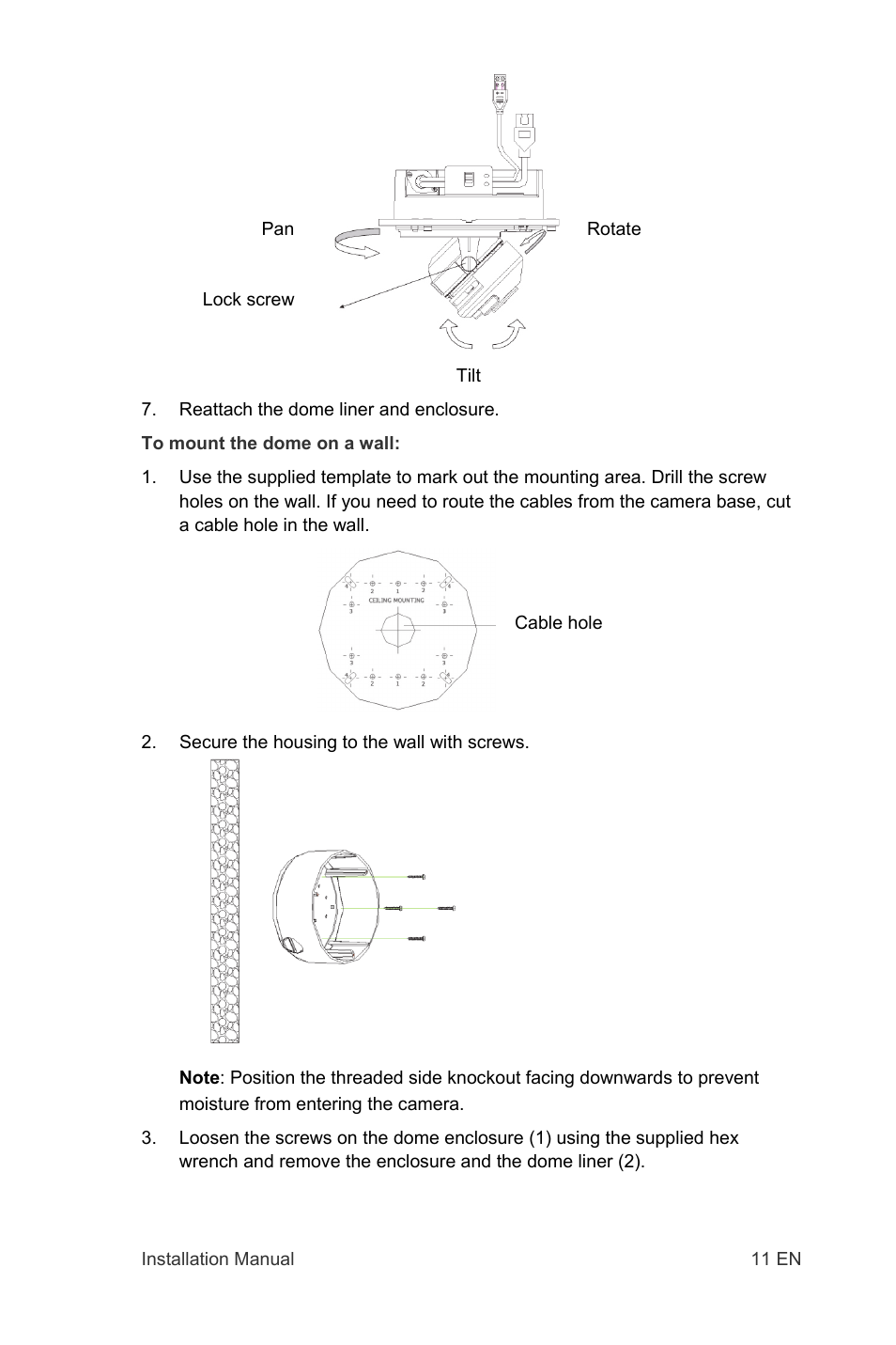 Interlogix TruVision IP Open Standards Outdoor Cameras Installation Manual User Manual | Page 11 / 20