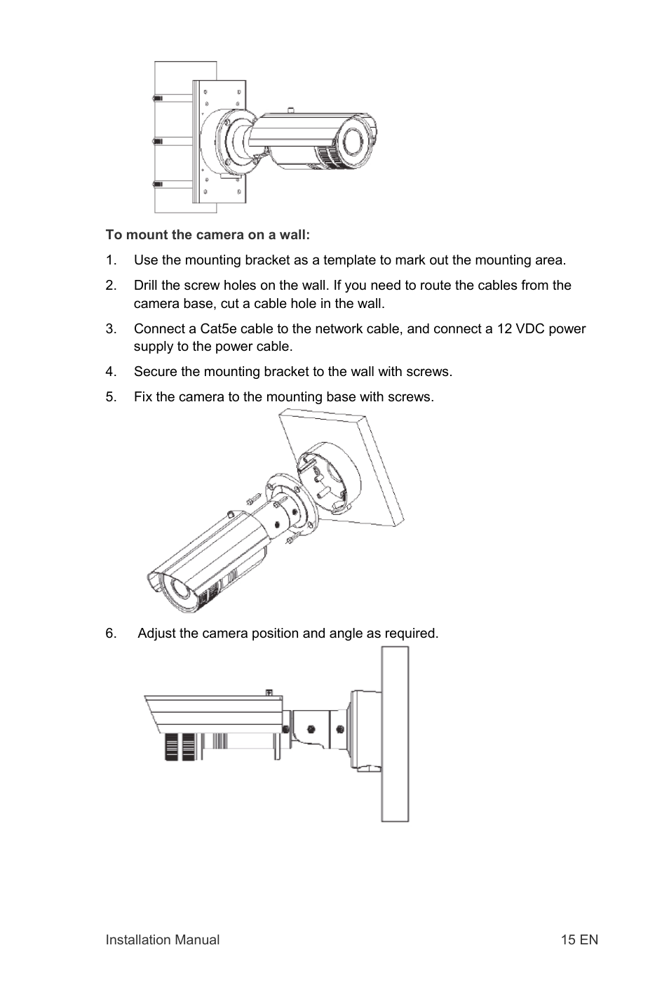 Interlogix TruVision IP Open Standards Outdoor Cameras Installation Manual User Manual | Page 15 / 20
