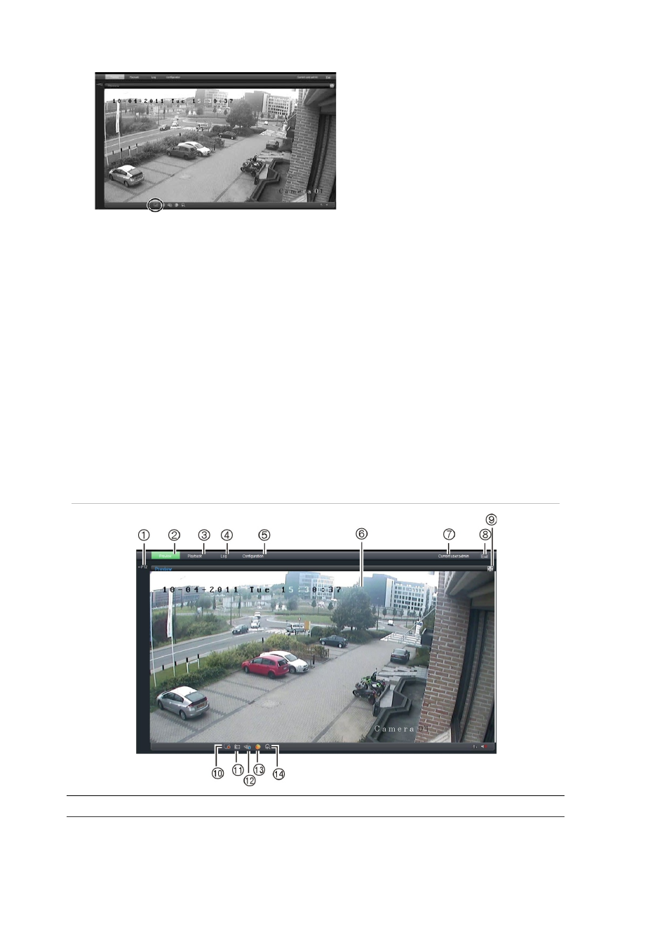 Overview of the camera web browser | Interlogix TruVision IP Open Standards Outdoor Cameras User Manual User Manual | Page 22 / 61