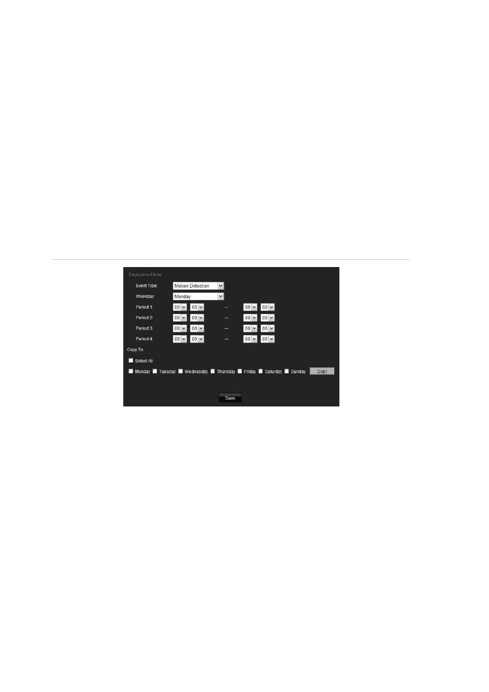 Alarm parameters, Events scheduling, E 28 | Interlogix TruVision IP Open Standards Outdoor Cameras User Manual User Manual | Page 32 / 61