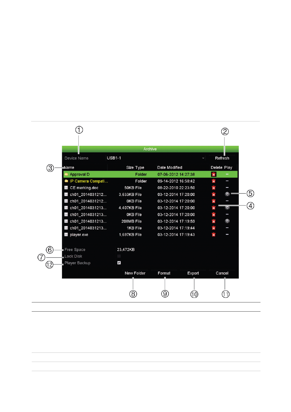 Exporting recorded files to a backup device | Interlogix TruVision NVR 10 User Manual User Manual | Page 110 / 160