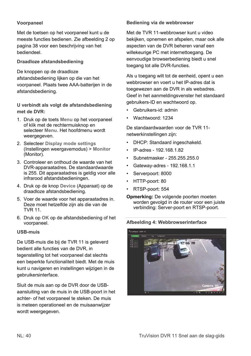 Interlogix DVR 11 Quick Start Guide User Manual | Page 40 / 68