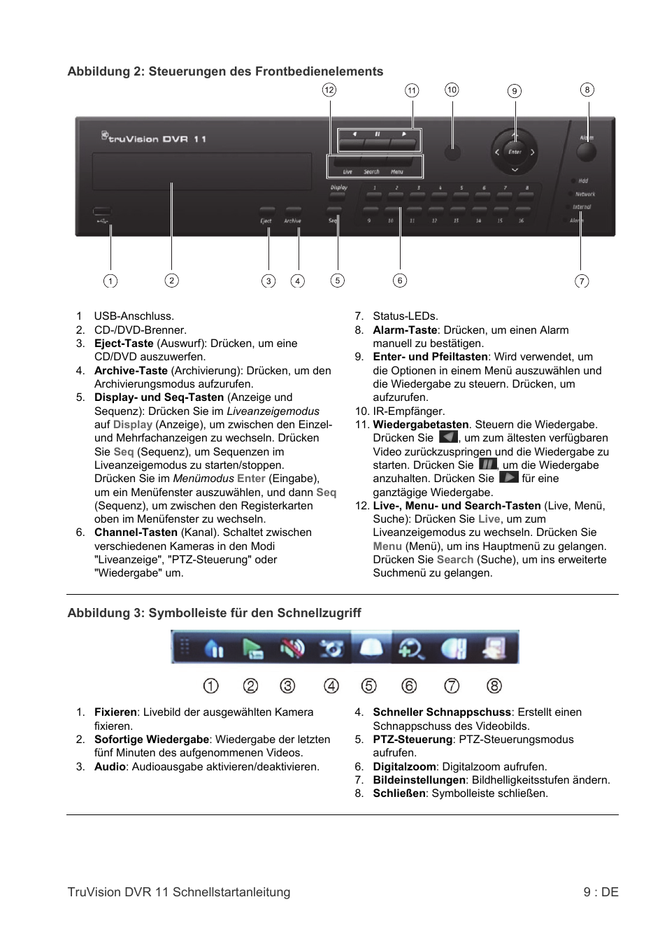 Interlogix DVR 11 Quick Start Guide User Manual | Page 9 / 68