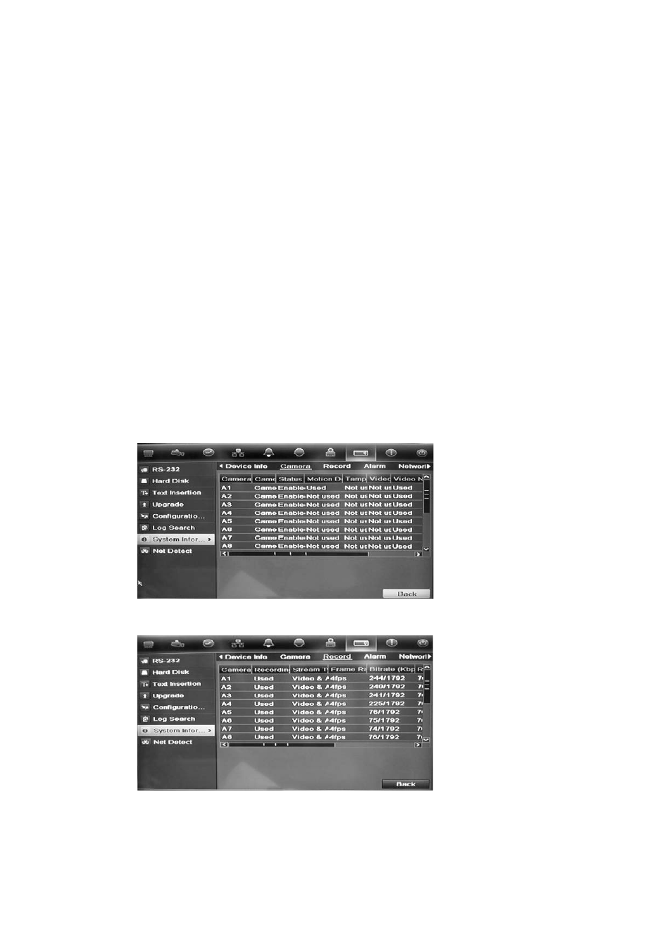 Restoring default settings, Viewing system information | Interlogix DVR 11 User Manual User Manual | Page 105 / 156