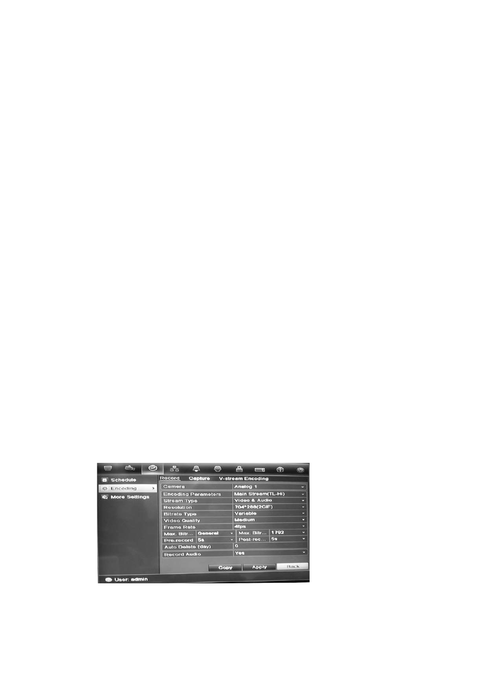 Chapter 4 recording, Initializing the recording settings | Interlogix DVR 11 User Manual User Manual | Page 23 / 156