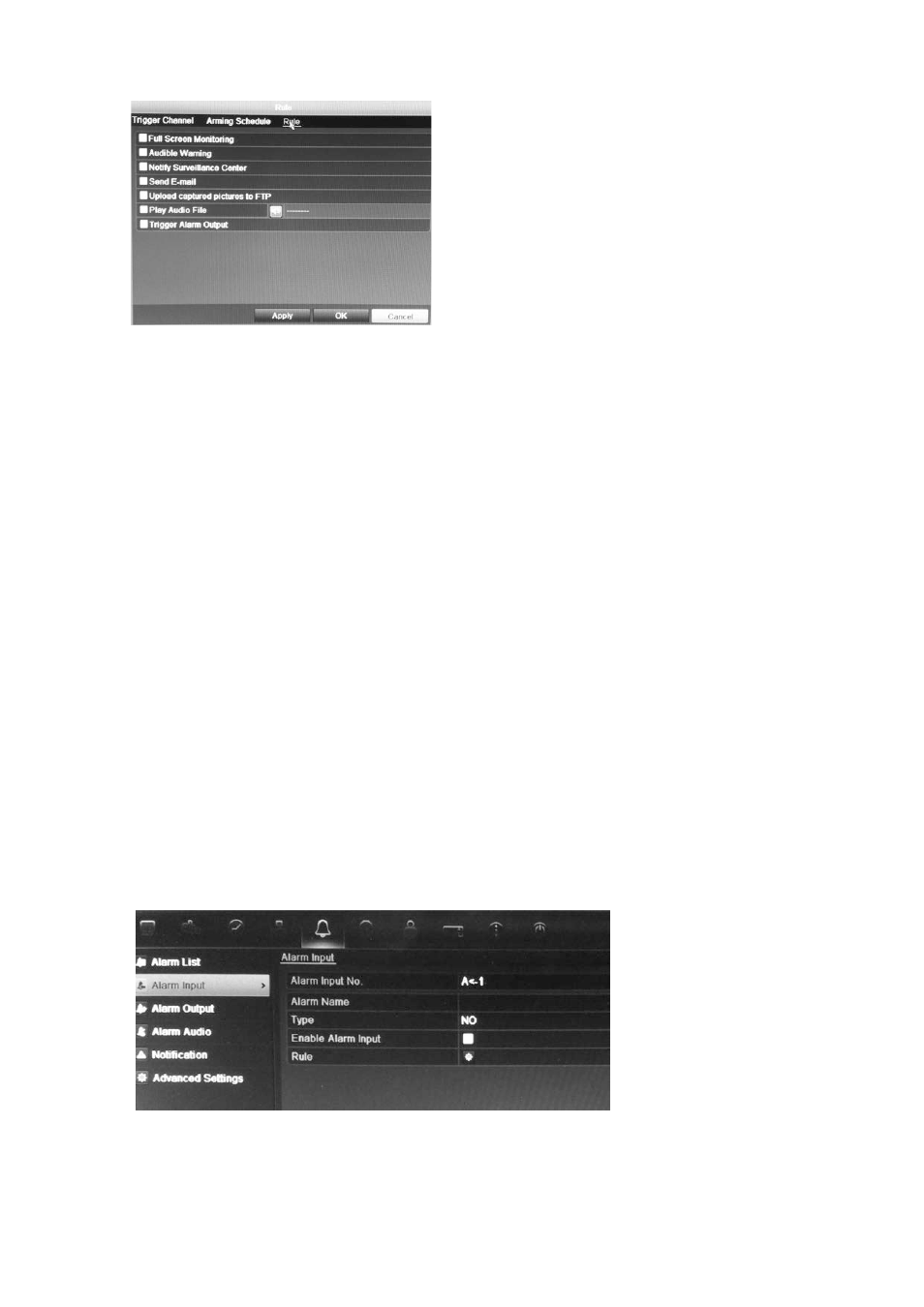 Setting up external alarms | Interlogix DVR 41 User Manual User Manual | Page 108 / 186