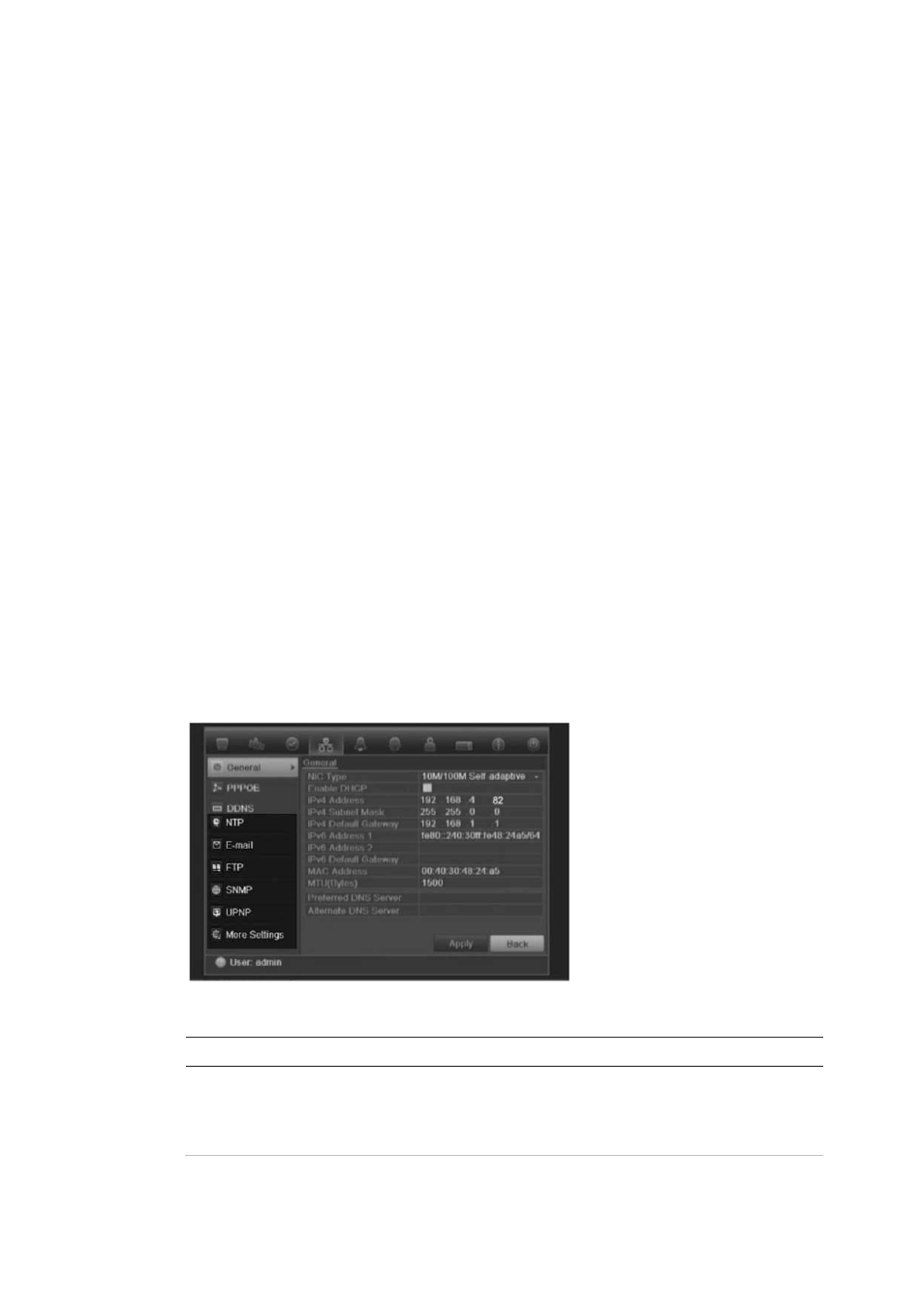 Chapter 12 network settings, Configuring general network settings | Interlogix DVR 41 User Manual User Manual | Page 115 / 186