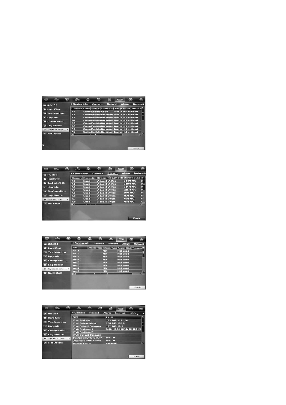 Viewing system information | Interlogix DVR 41 User Manual User Manual | Page 142 / 186