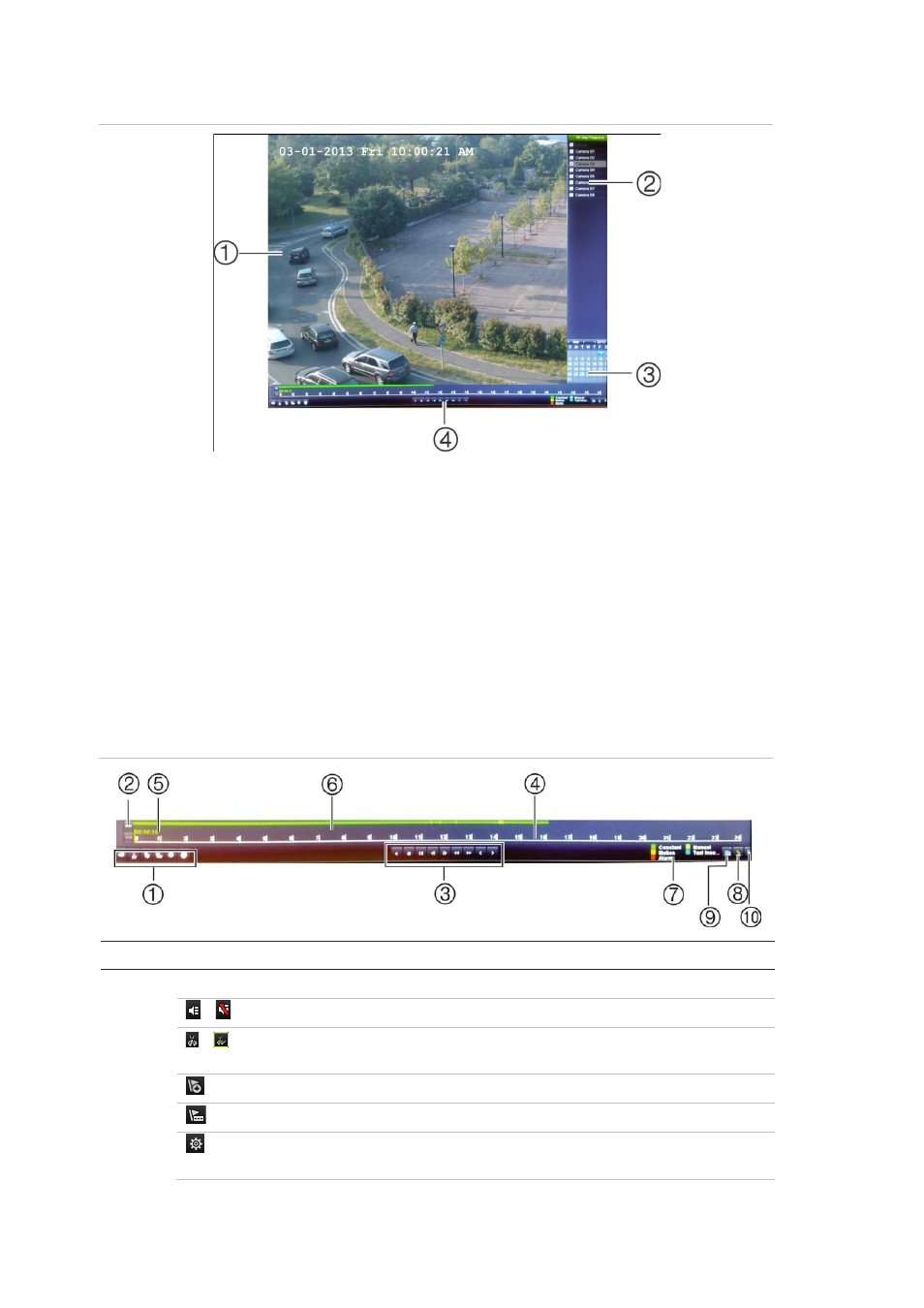 The playback control toolbar | Interlogix DVR 41 User Manual User Manual | Page 58 / 186