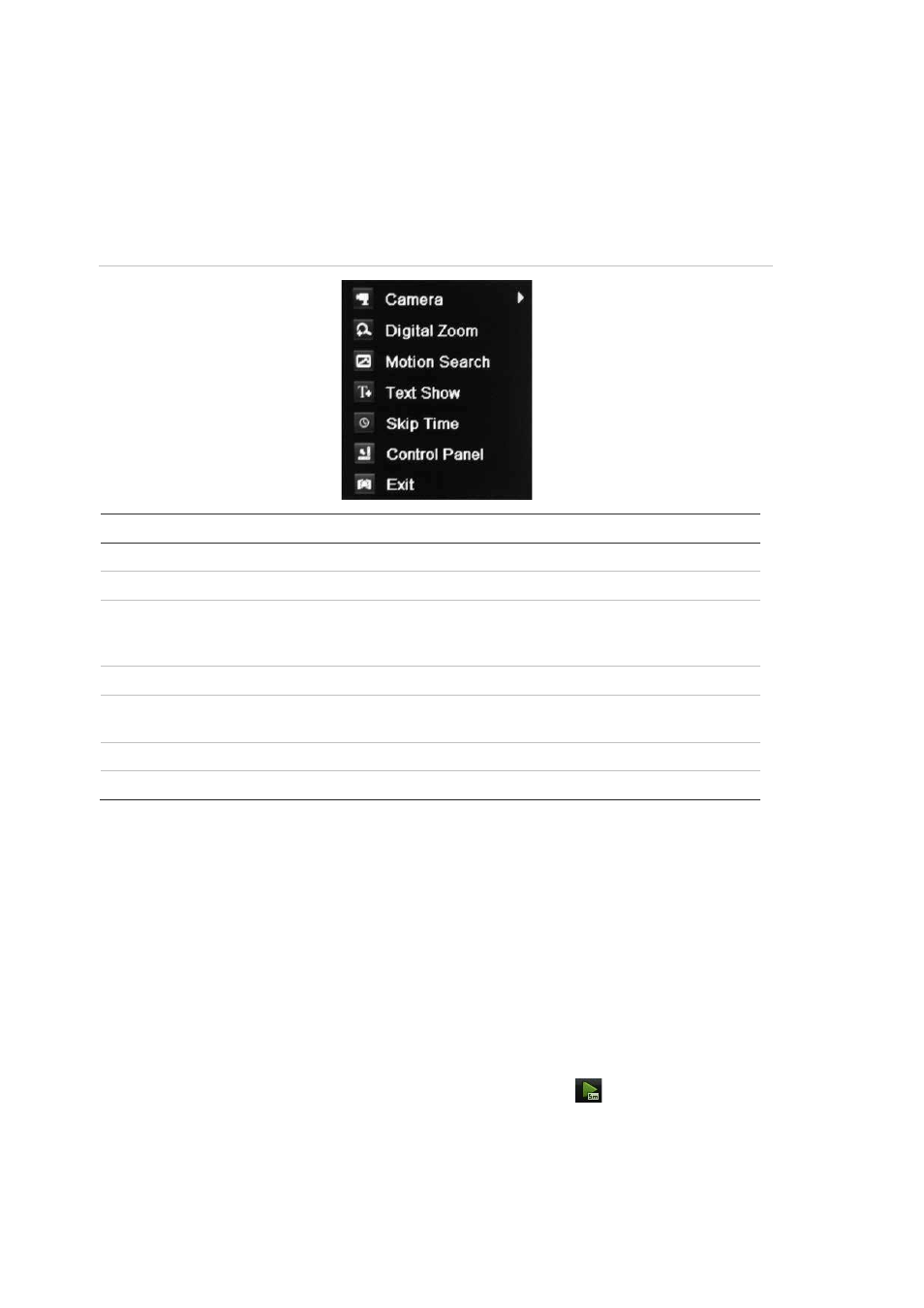 Playback pop-up menu, Instant playback | Interlogix DVR 41 User Manual User Manual | Page 60 / 186