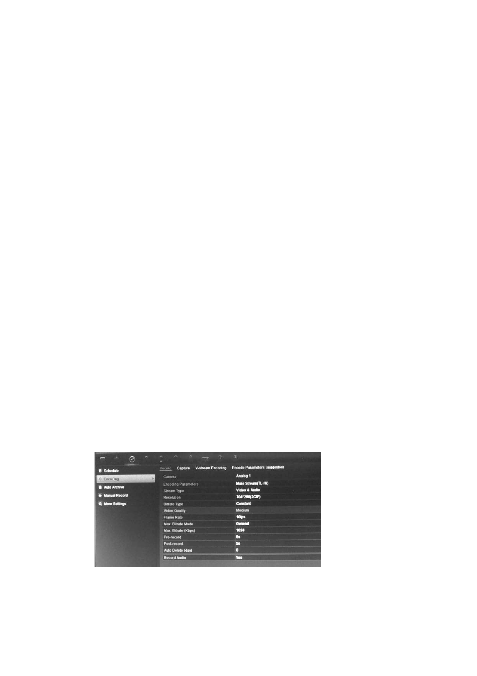 Chapter 10 recording, Initializing recording settings | Interlogix DVR 41 User Manual User Manual | Page 93 / 186