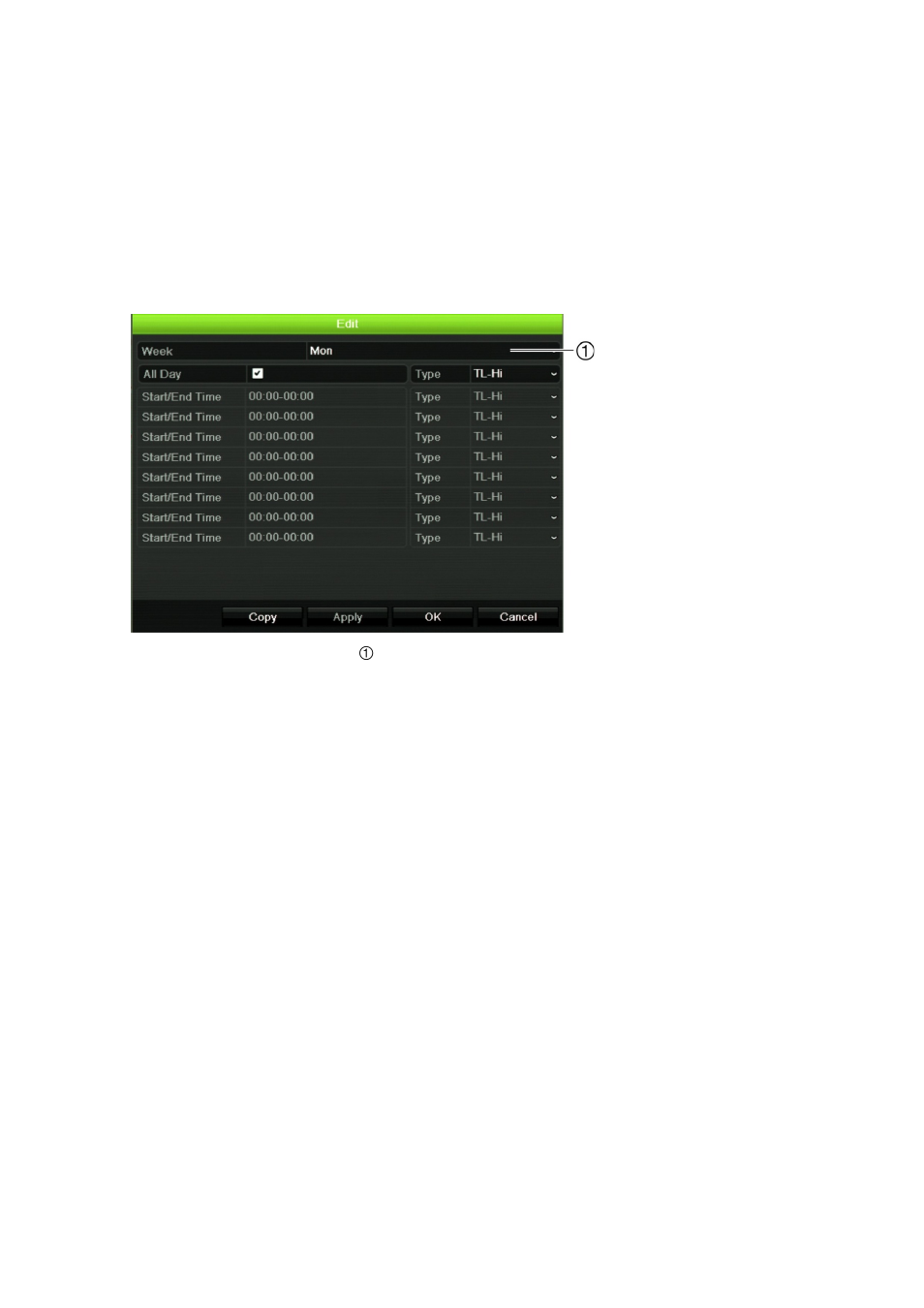 Daily schedules | Interlogix DVR 42 User Manual User Manual | Page 96 / 176