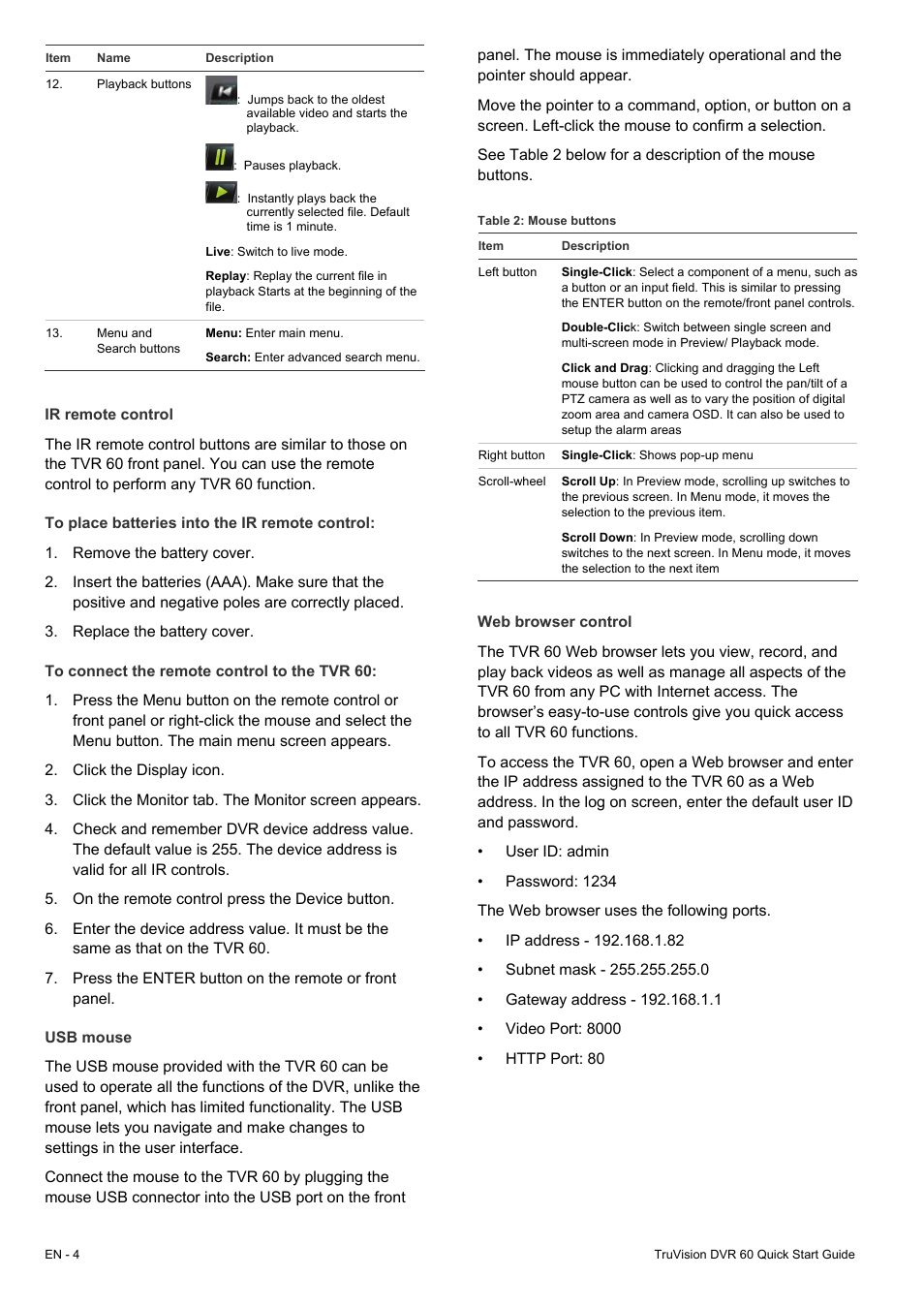 Interlogix DVR 60 Quick Start User Manual | Page 4 / 8