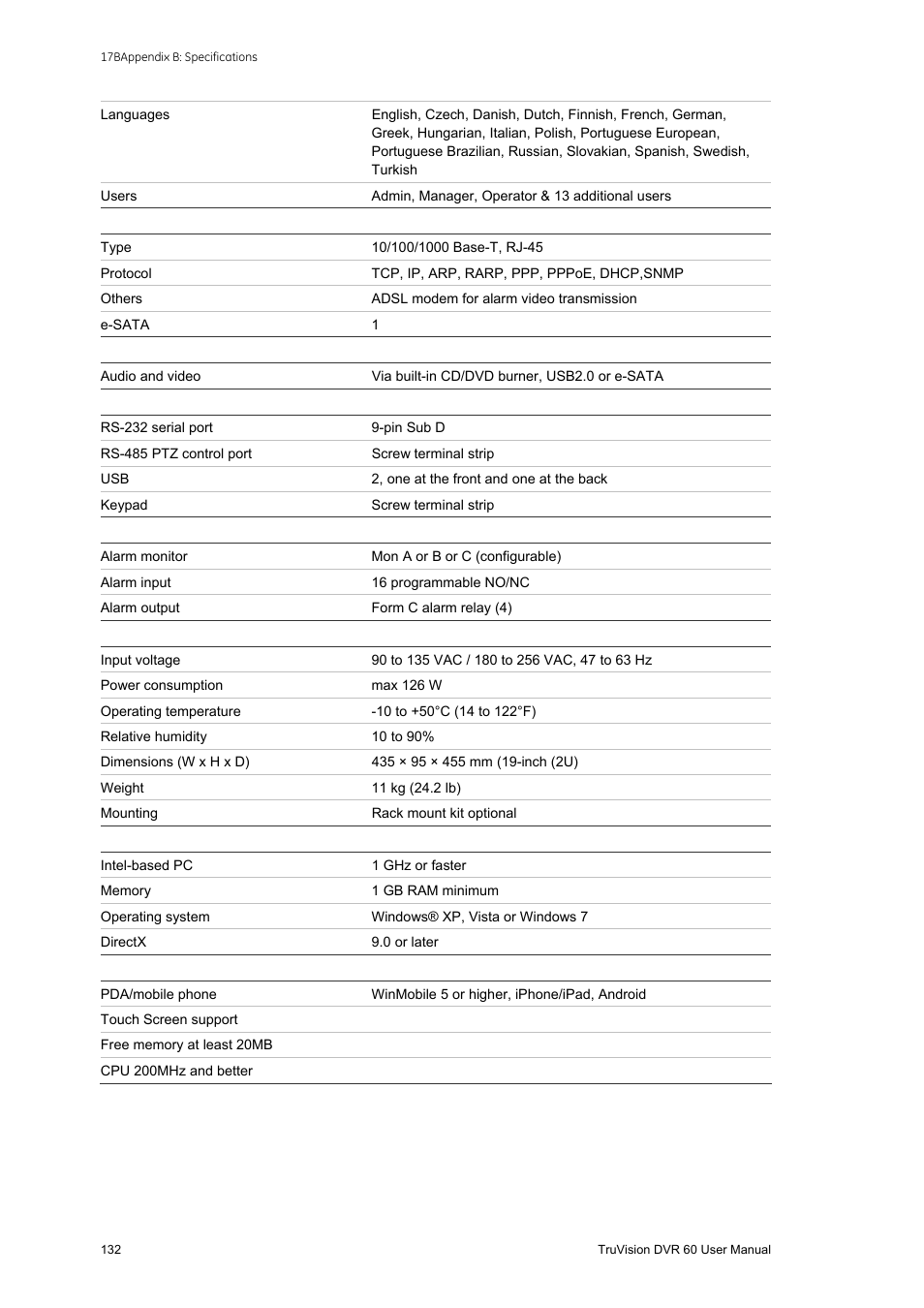 Interlogix DVR 60 User Manual User Manual | Page 138 / 164