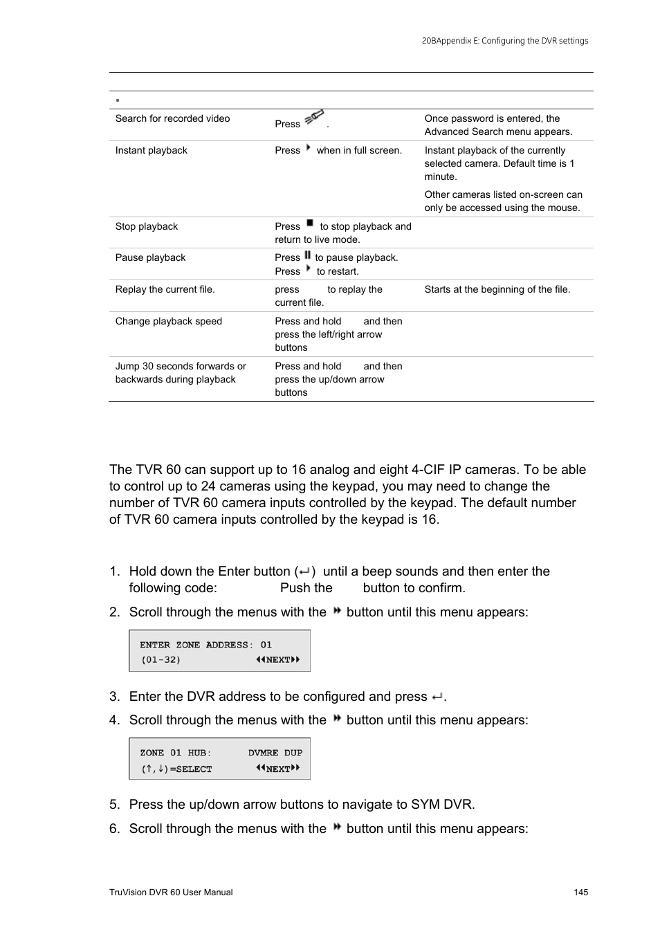 Selecting an ip camera using the keypad | Interlogix DVR 60 User Manual User Manual | Page 151 / 164