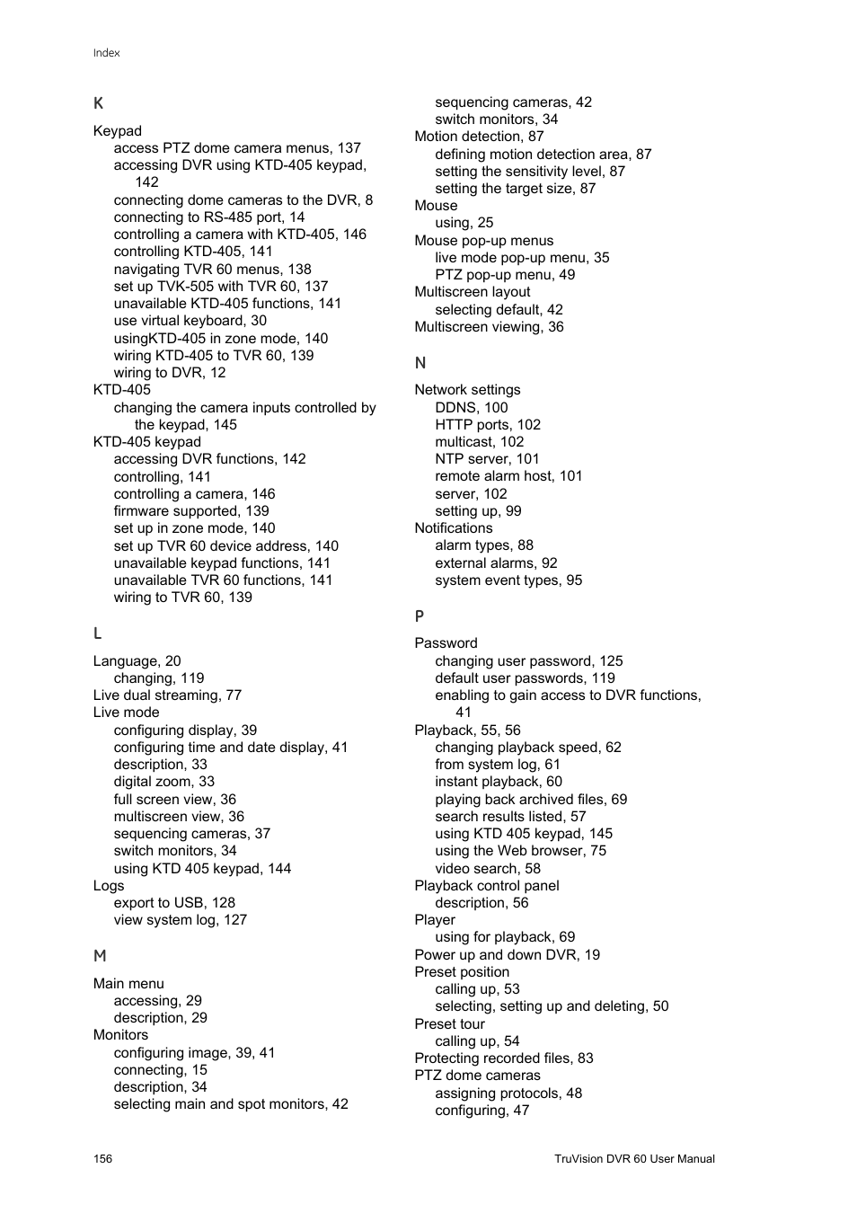 Interlogix DVR 60 User Manual User Manual | Page 162 / 164