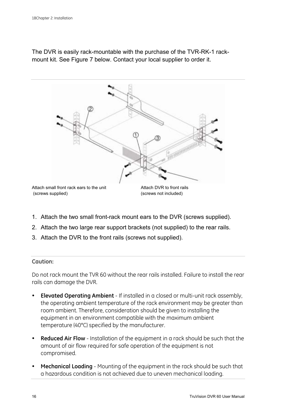 Brackets, Brackets 16 | Interlogix DVR 60 User Manual User Manual | Page 22 / 164