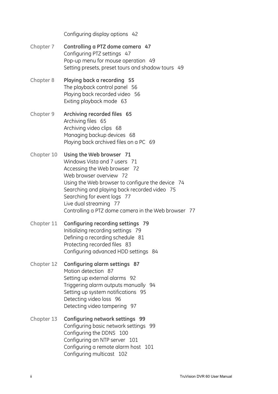 Interlogix DVR 60 User Manual User Manual | Page 4 / 164