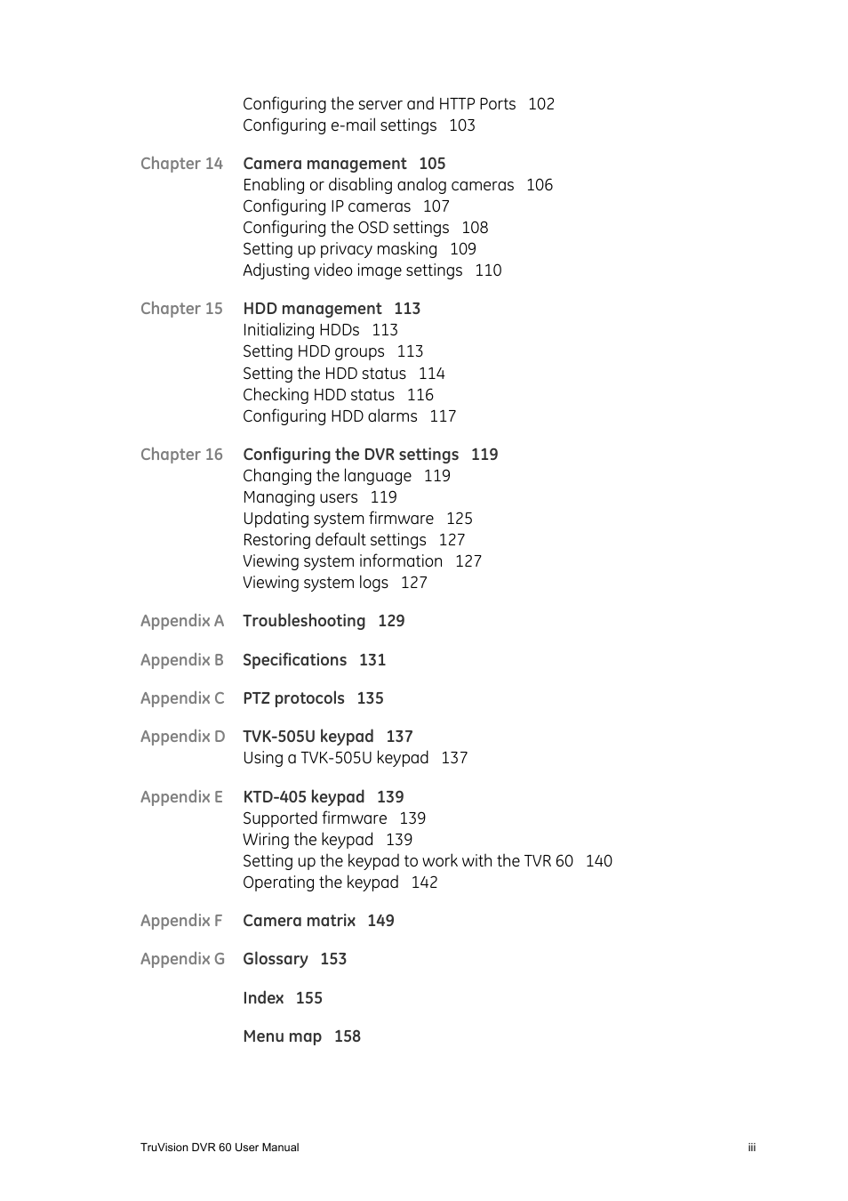 Interlogix DVR 60 User Manual User Manual | Page 5 / 164