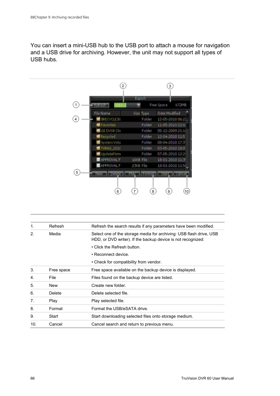 Exporting recorded files to a backup device | Interlogix DVR 60 User Manual User Manual | Page 72 / 164