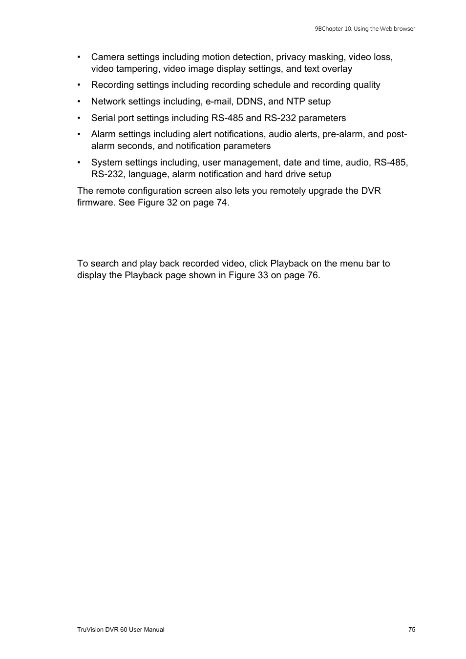 Searching and playing back recorded video | Interlogix DVR 60 User Manual User Manual | Page 81 / 164