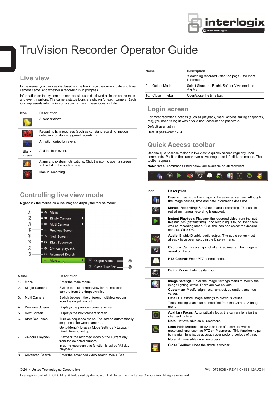 Interlogix NVR 10 User Manual | 4 pages