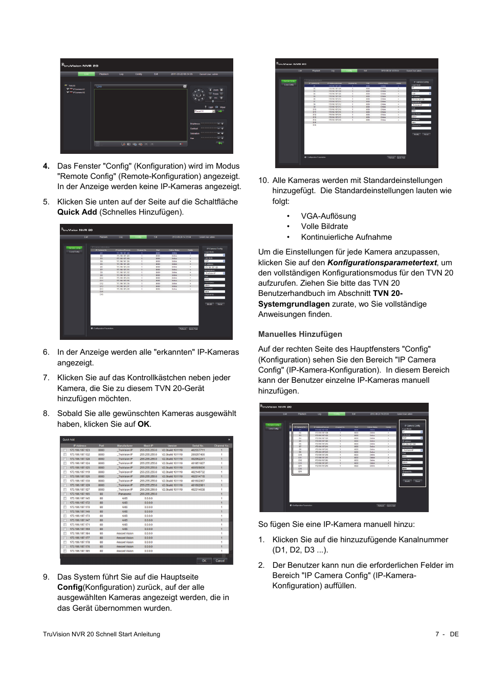 Interlogix NVR 20 Quick Start User Manual | Page 21 / 84