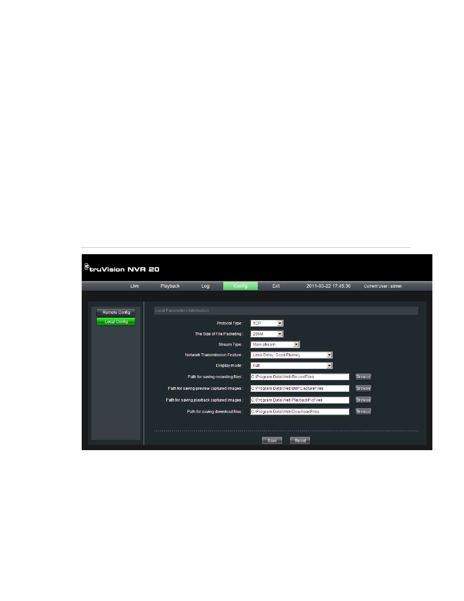 Local browser pc settings, Ser pc settings 49 | Interlogix NVR 20 User Manual User Manual | Page 55 / 150