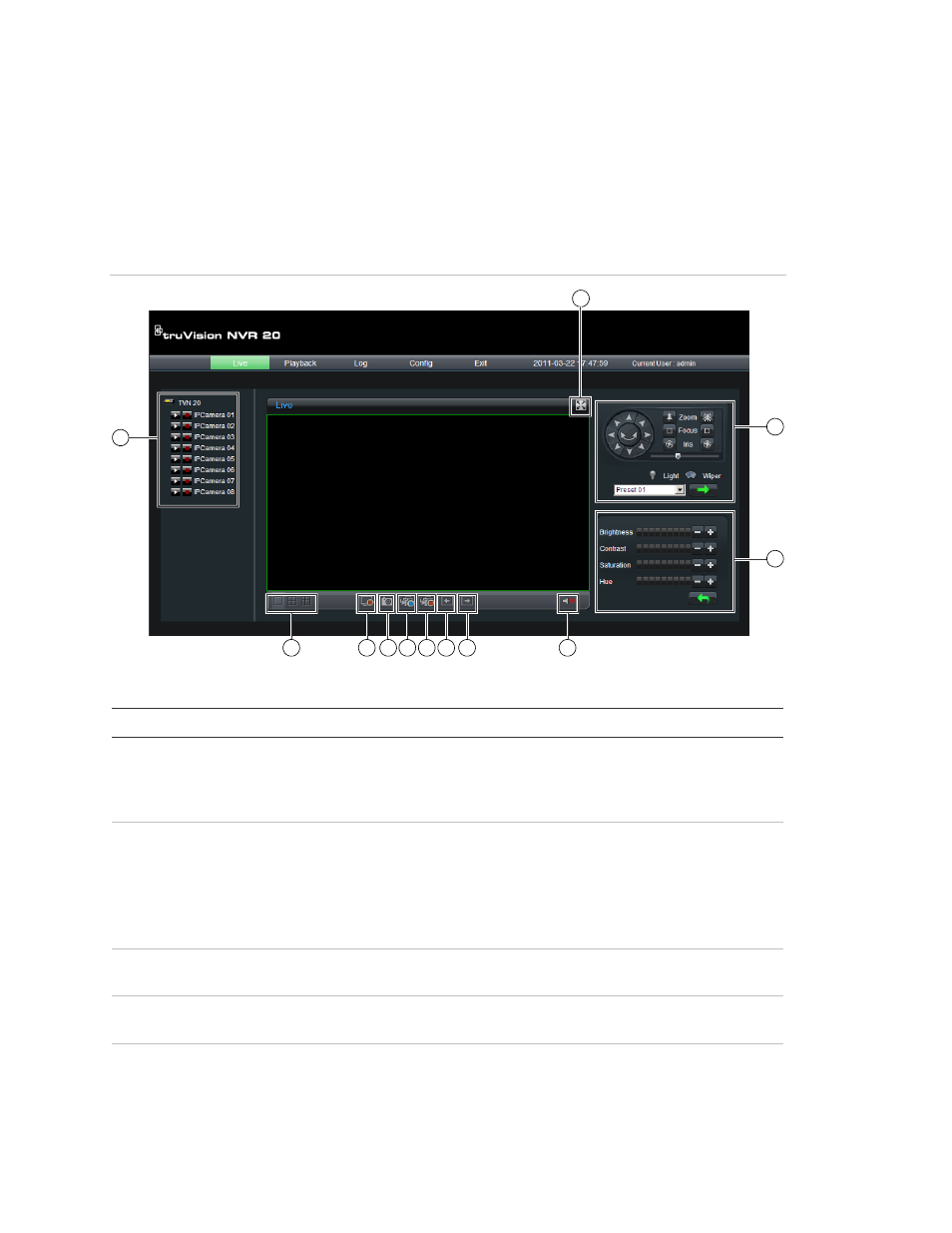 Live viewing and playback viewing from the browser, Ser 50, The live viewing browser page | Interlogix NVR 20 User Manual User Manual | Page 56 / 150