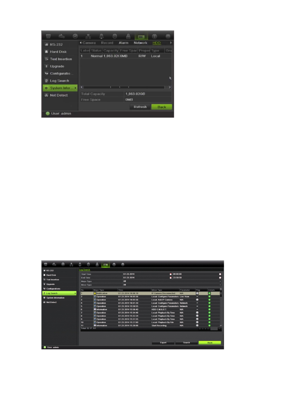 Searching system logs for events | Interlogix NVR 21 (S/P) User Manual User Manual | Page 139 / 180