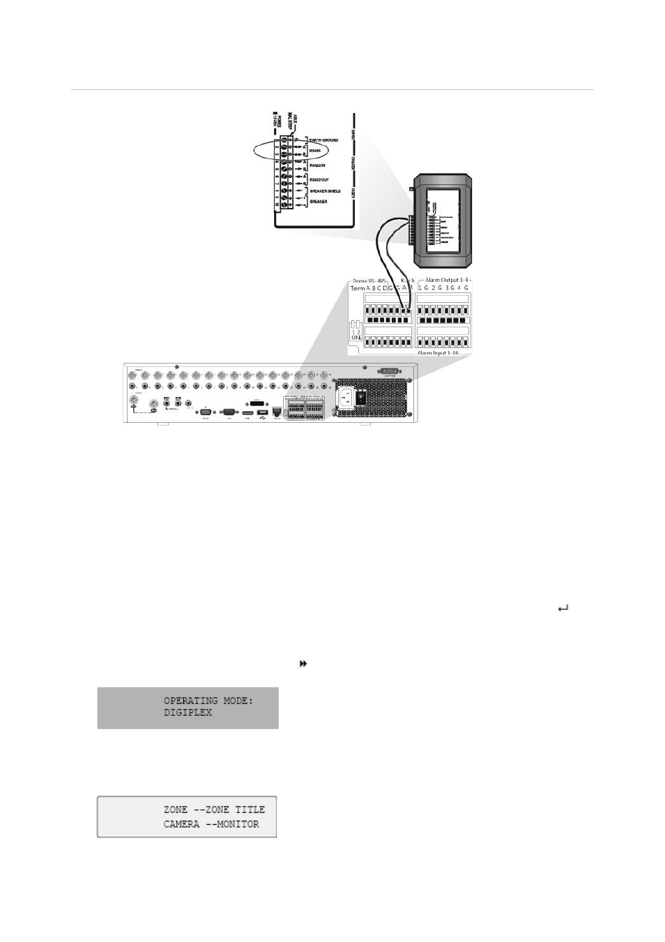 Setting up the keypad to work with the recorder | Interlogix NVR 21 (S/P) User Manual User Manual | Page 154 / 180