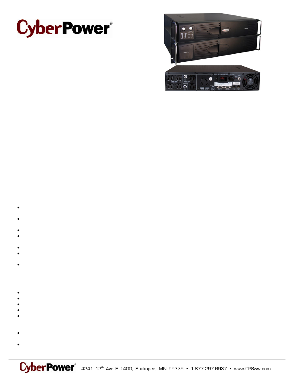 CyberPower Systems 649532830022 User Manual | 2 pages