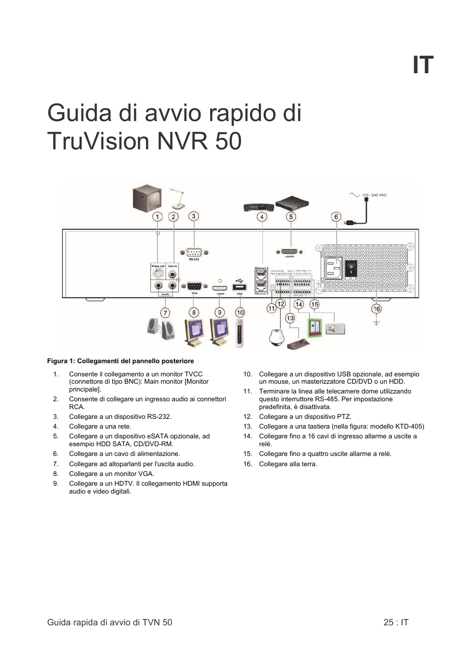 It guida di avvio rapido di truvision nvr 50 | Interlogix NVR 50 Quick Start User Manual | Page 27 / 64