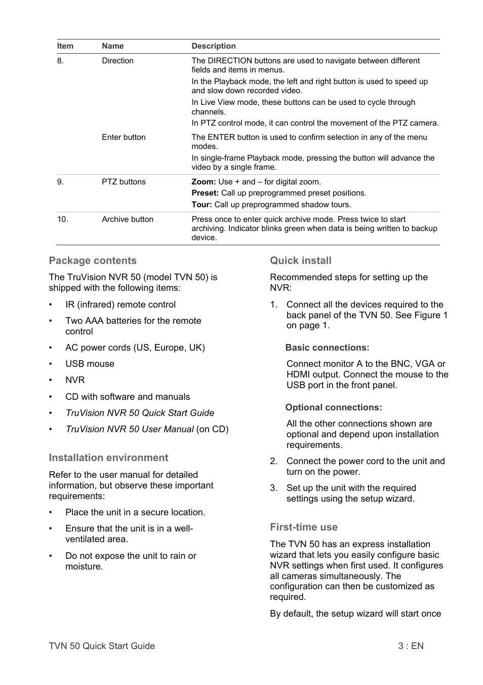 Interlogix NVR 50 Quick Start User Manual | Page 5 / 64