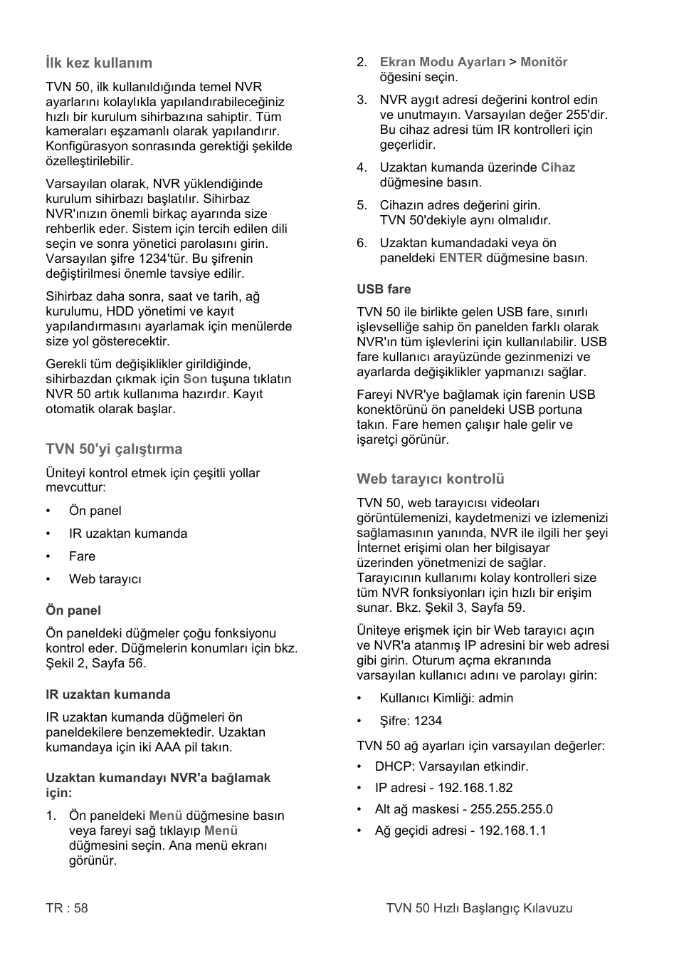 Interlogix NVR 50 Quick Start User Manual | Page 60 / 64