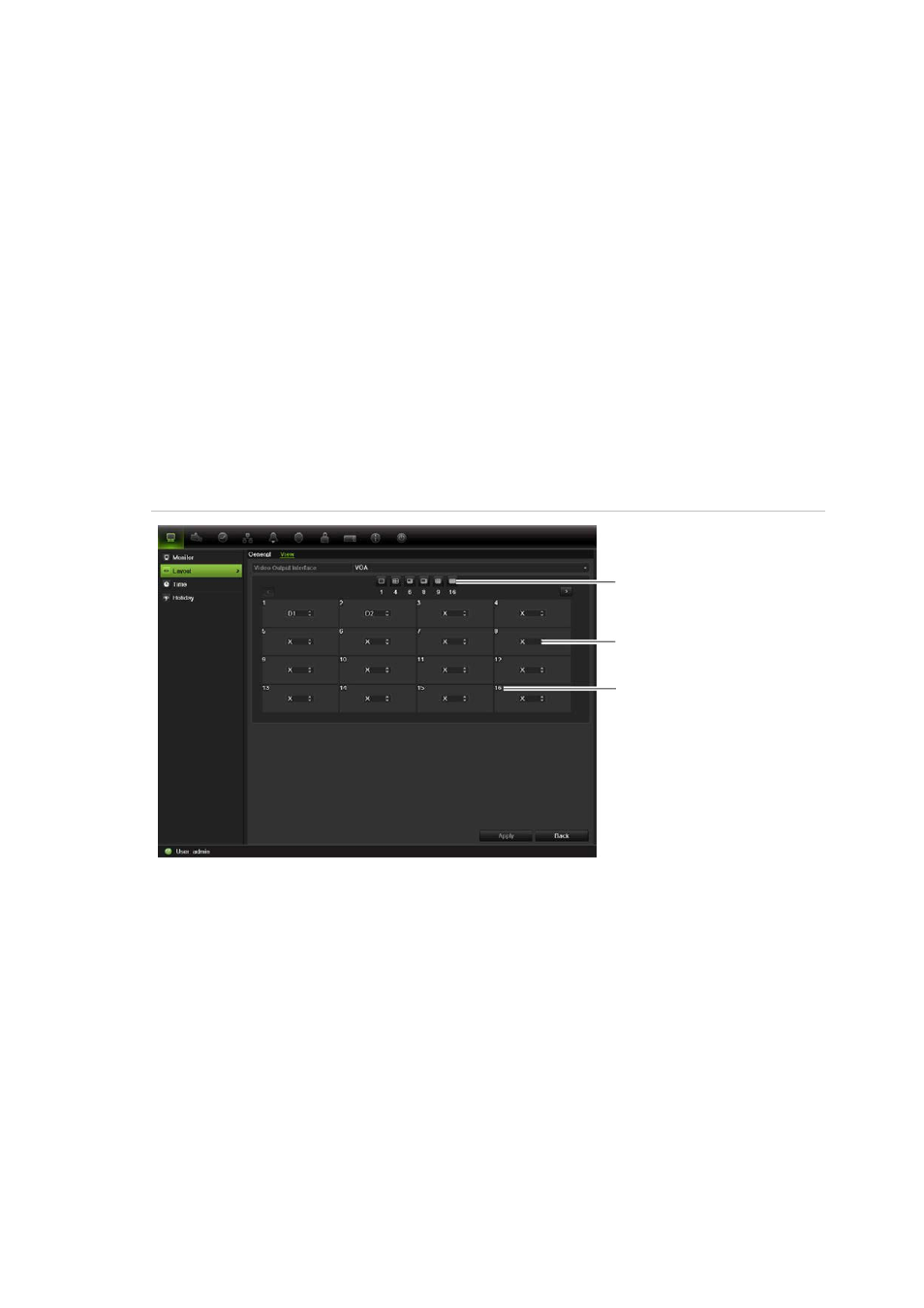 Changing the camera sequence | Interlogix NVR 50 User Manual User Manual | Page 41 / 177