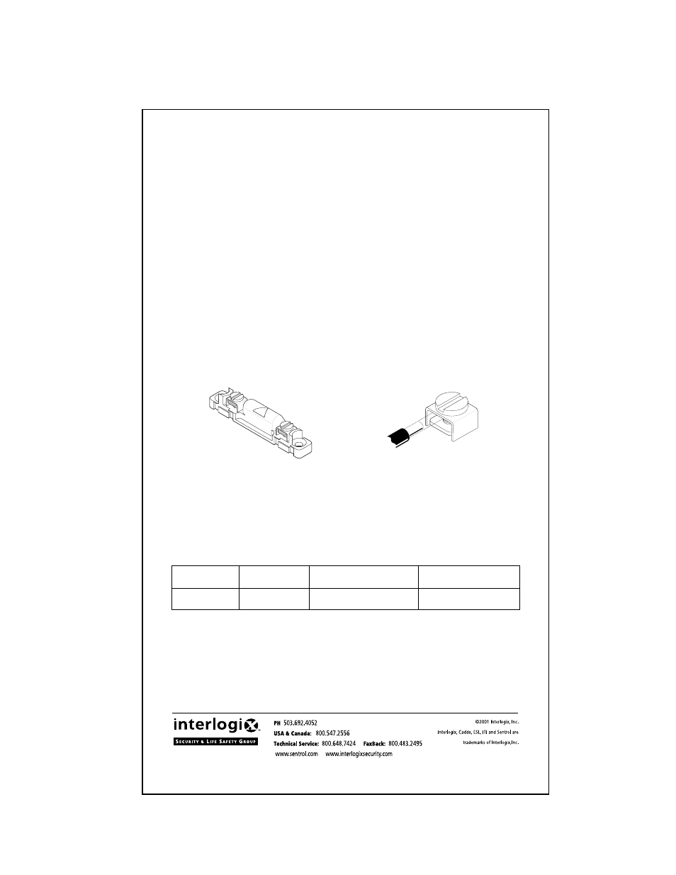 Interlogix 1038T Series User Manual | 2 pages
