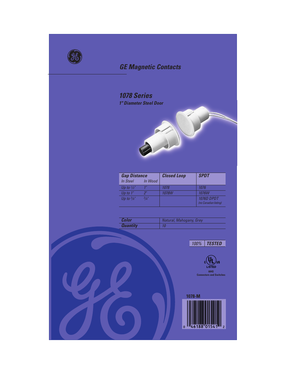 Interlogix 1078 Series User Manual | 2 pages