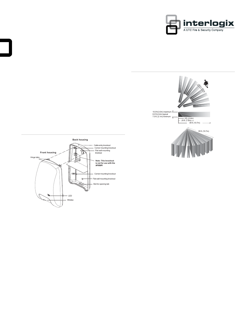 Interlogix AP950PI User Manual | 4 pages