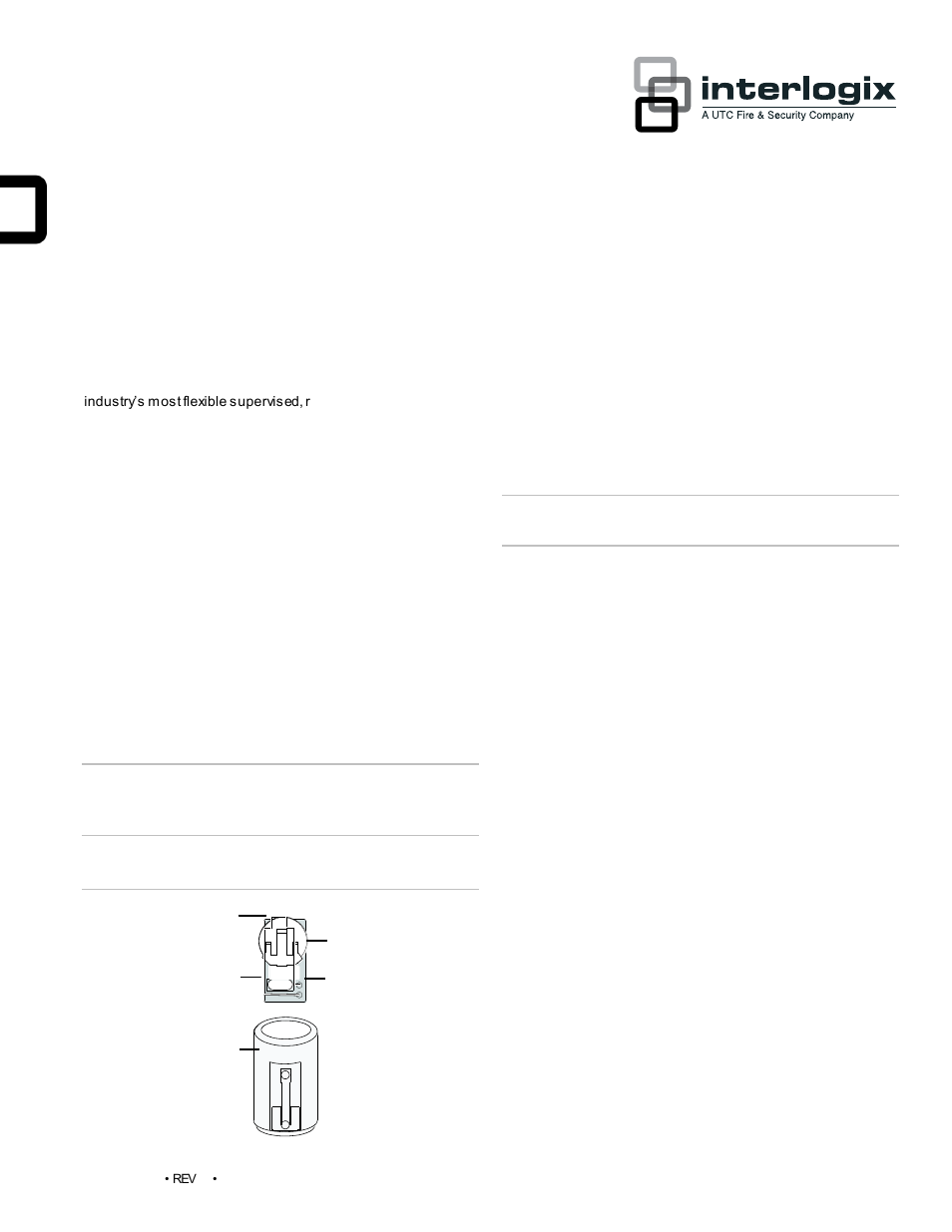 Interlogix DesignLine Recessed Door Contact User Manual | 2 pages