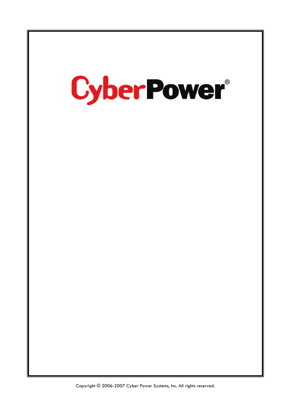 CyberPower Systems PowerPanel Power Supply System User Manual | 32 pages