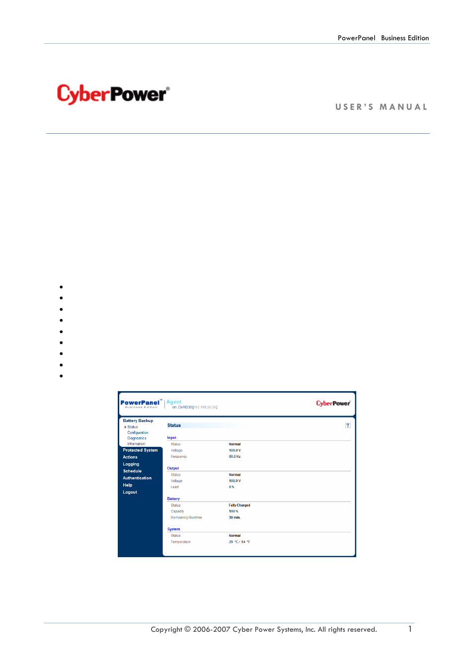 Powerpanel, Business edition | CyberPower Systems PowerPanel Power Supply System User Manual | Page 2 / 32