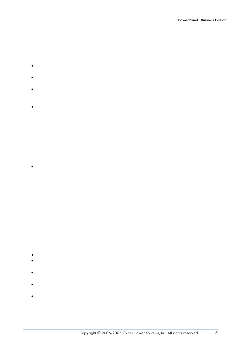 Battery, System | CyberPower Systems PowerPanel Power Supply System User Manual | Page 6 / 32