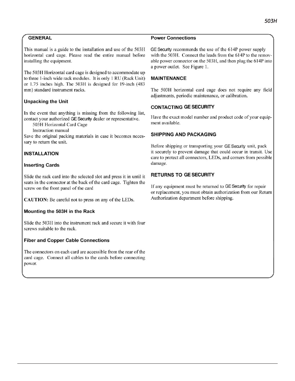 Interlogix 503H User Manual | Page 2 / 4