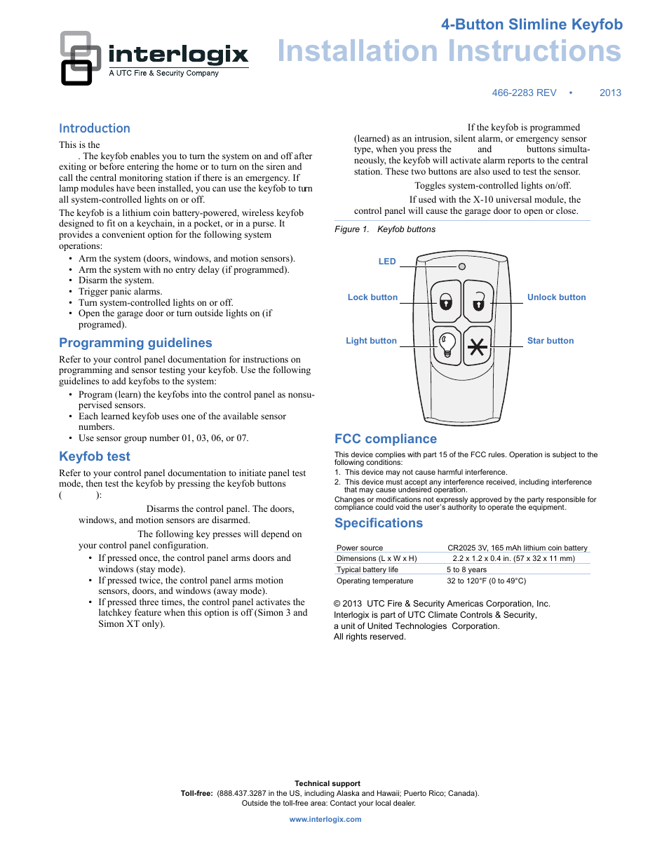 Interlogix TX-4014-01-2 User Manual | 1 page