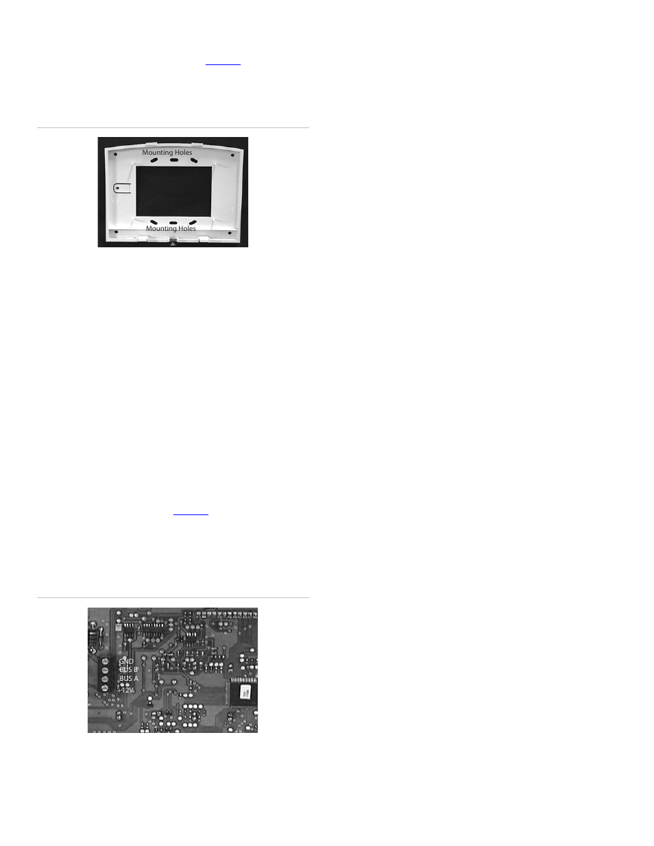 Wiring the touchpad to the panel, Attaching the touchpad to the mounting plate, Power up and bus communication | Programming | Interlogix ATP1000 User Manual | Page 2 / 5