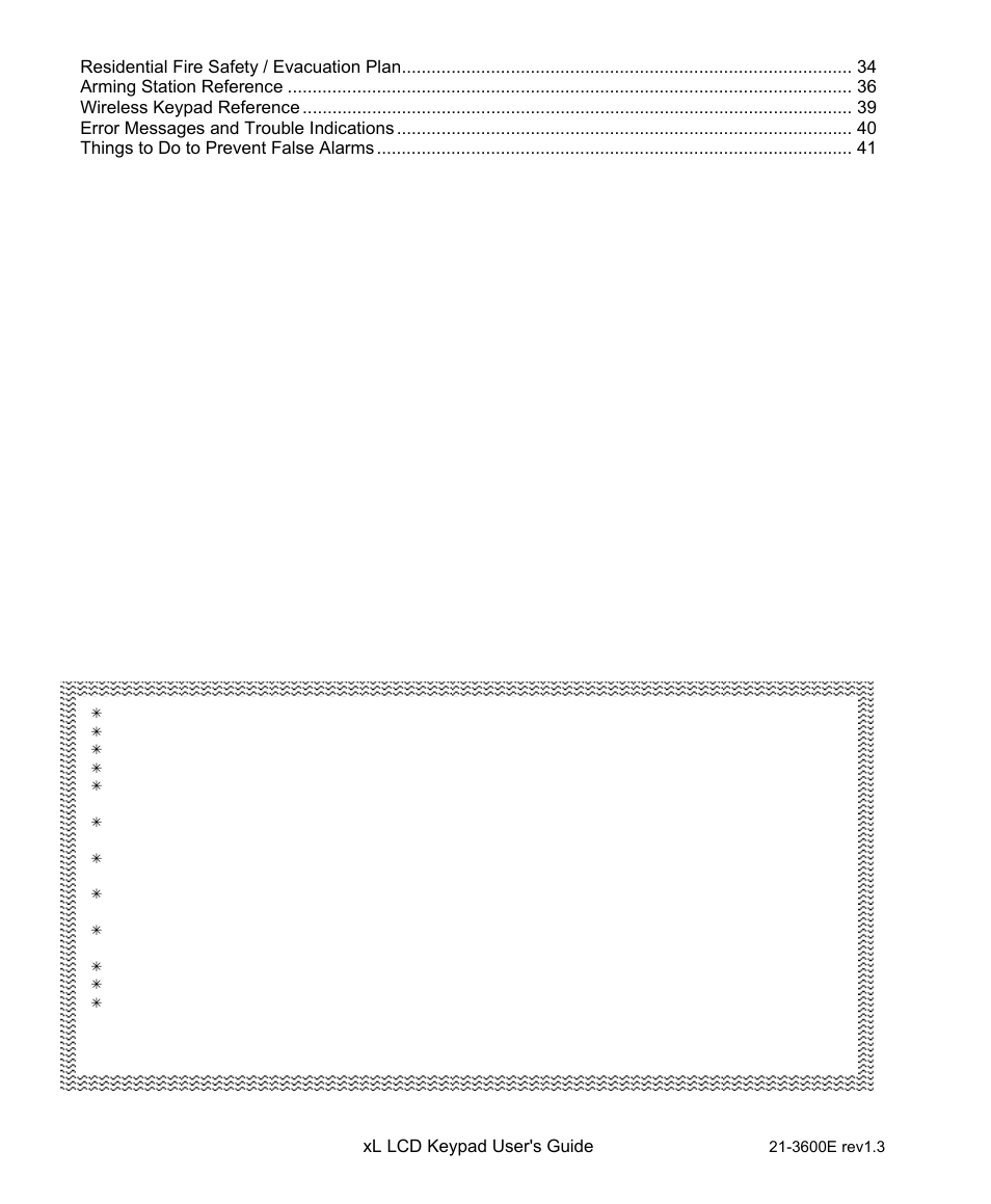 Interlogix XL LCD Keypad Plus User Guide User Manual | Page 4 / 54